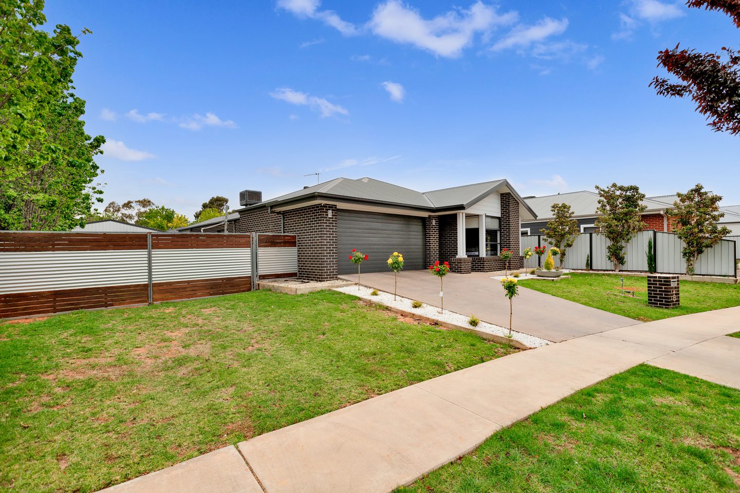 Wide view of the front garden