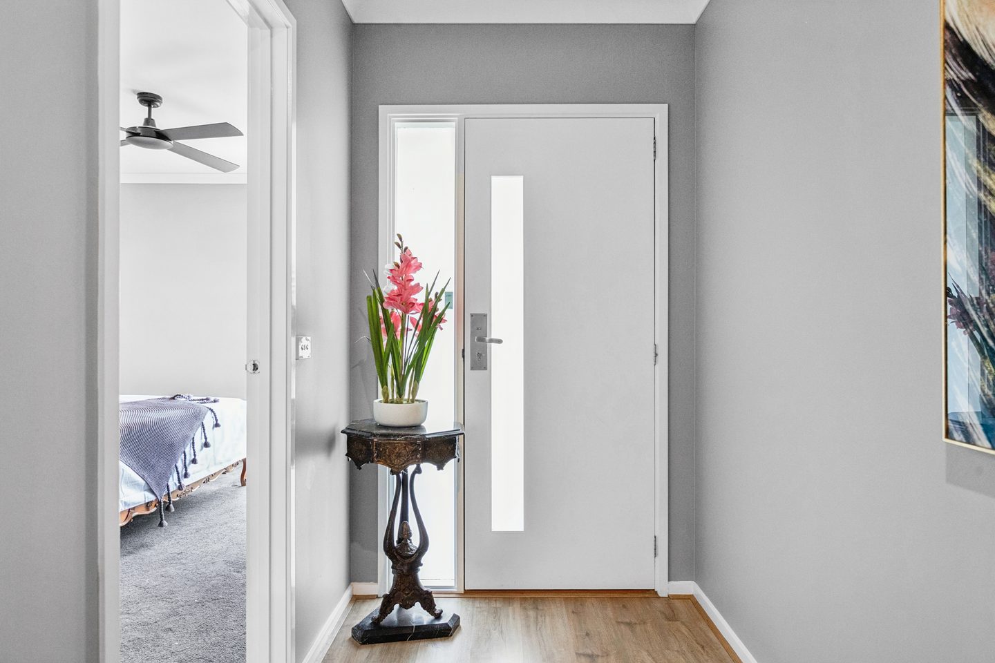 Entrance hall and front door