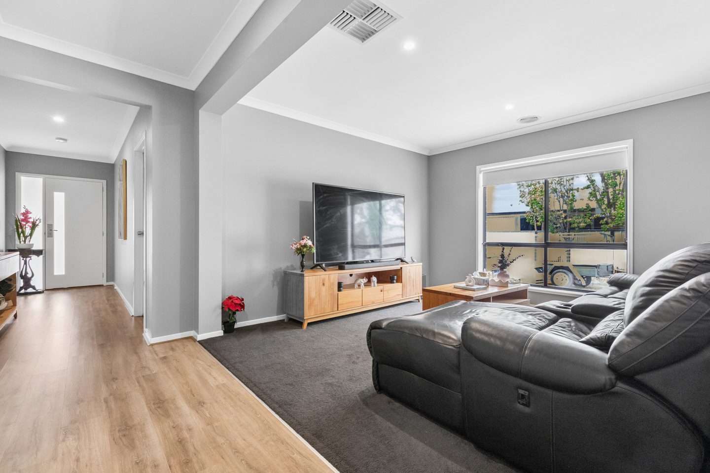 Family room beside the entrance hall