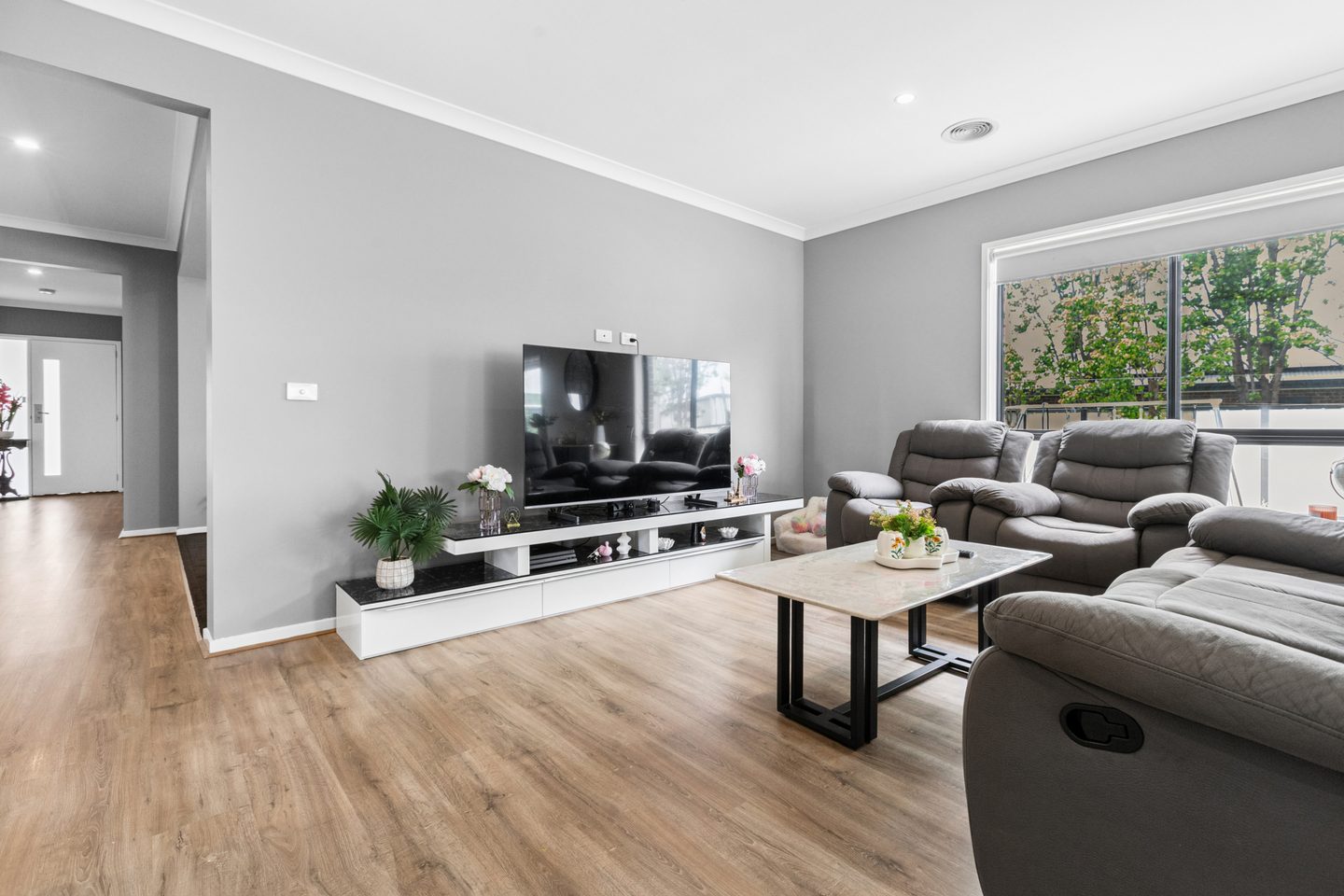 Main living area adjoining the hall