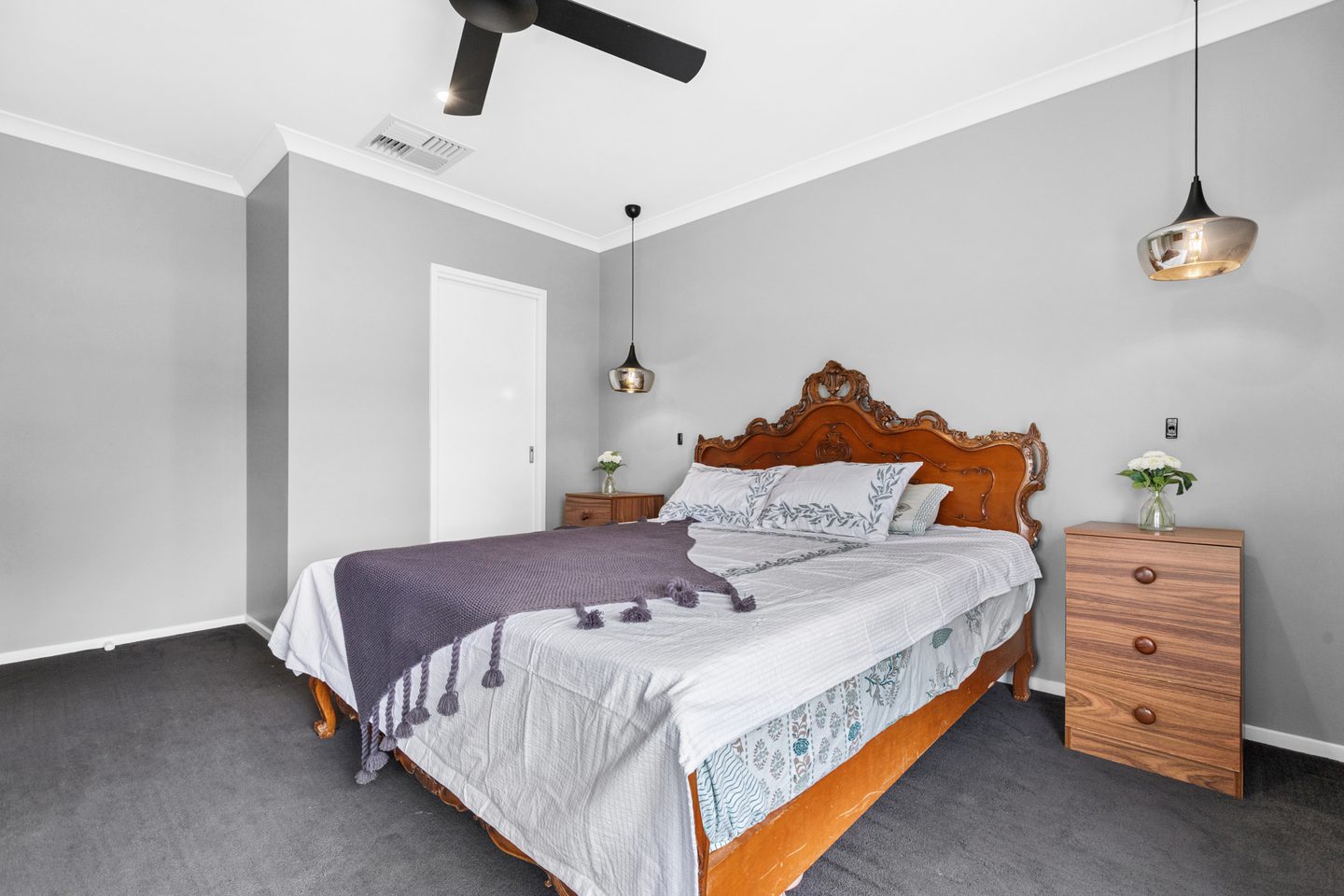 Main bedroom viewed from the window side