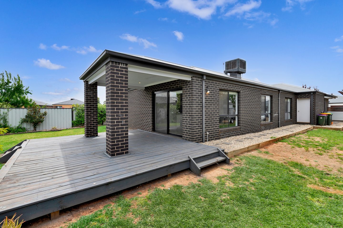 Deck and side of the home