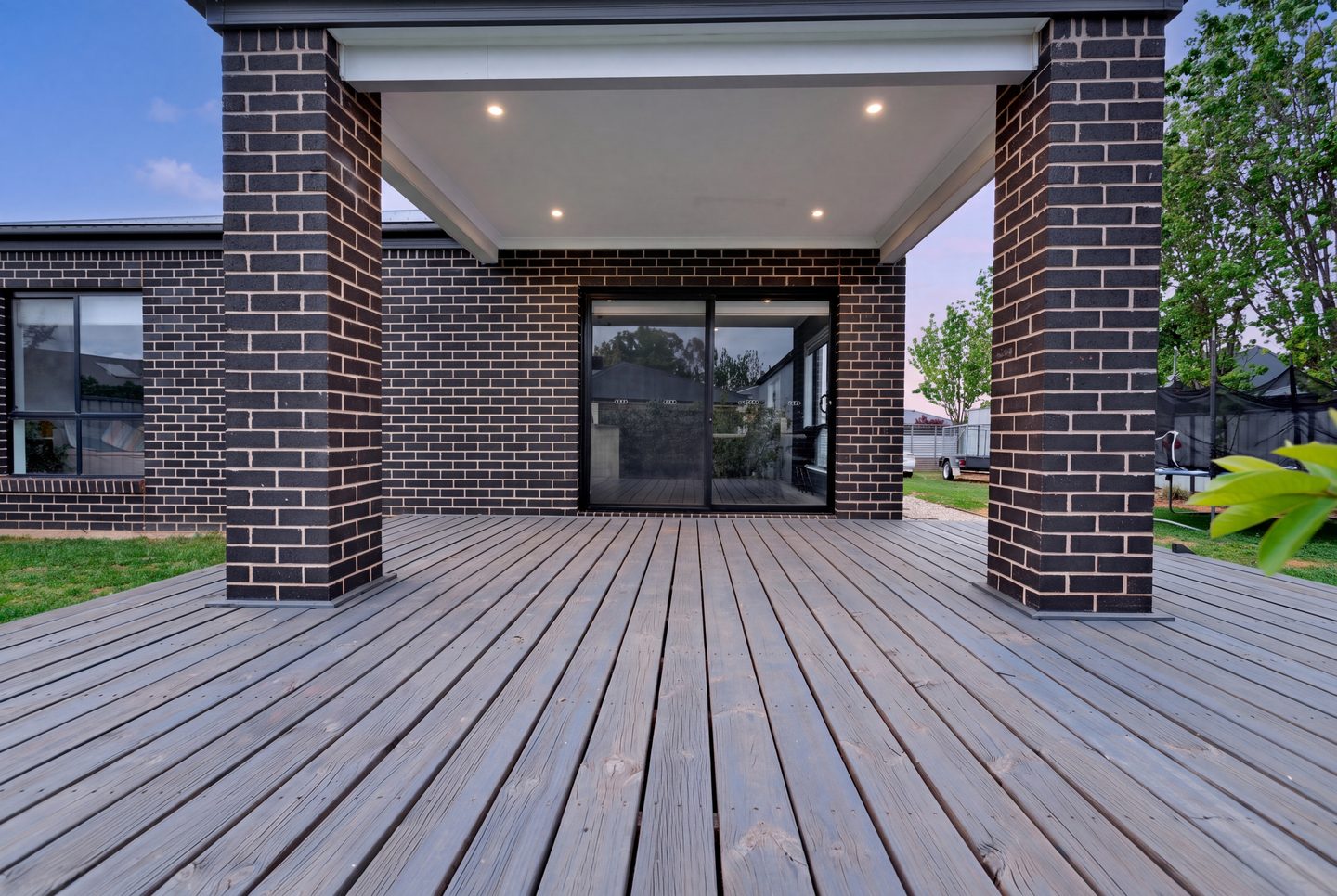 Deck looking back towards the dining doors